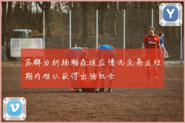 苏群分析杨瀚森适应情况交易后短期内难以获得出场机会